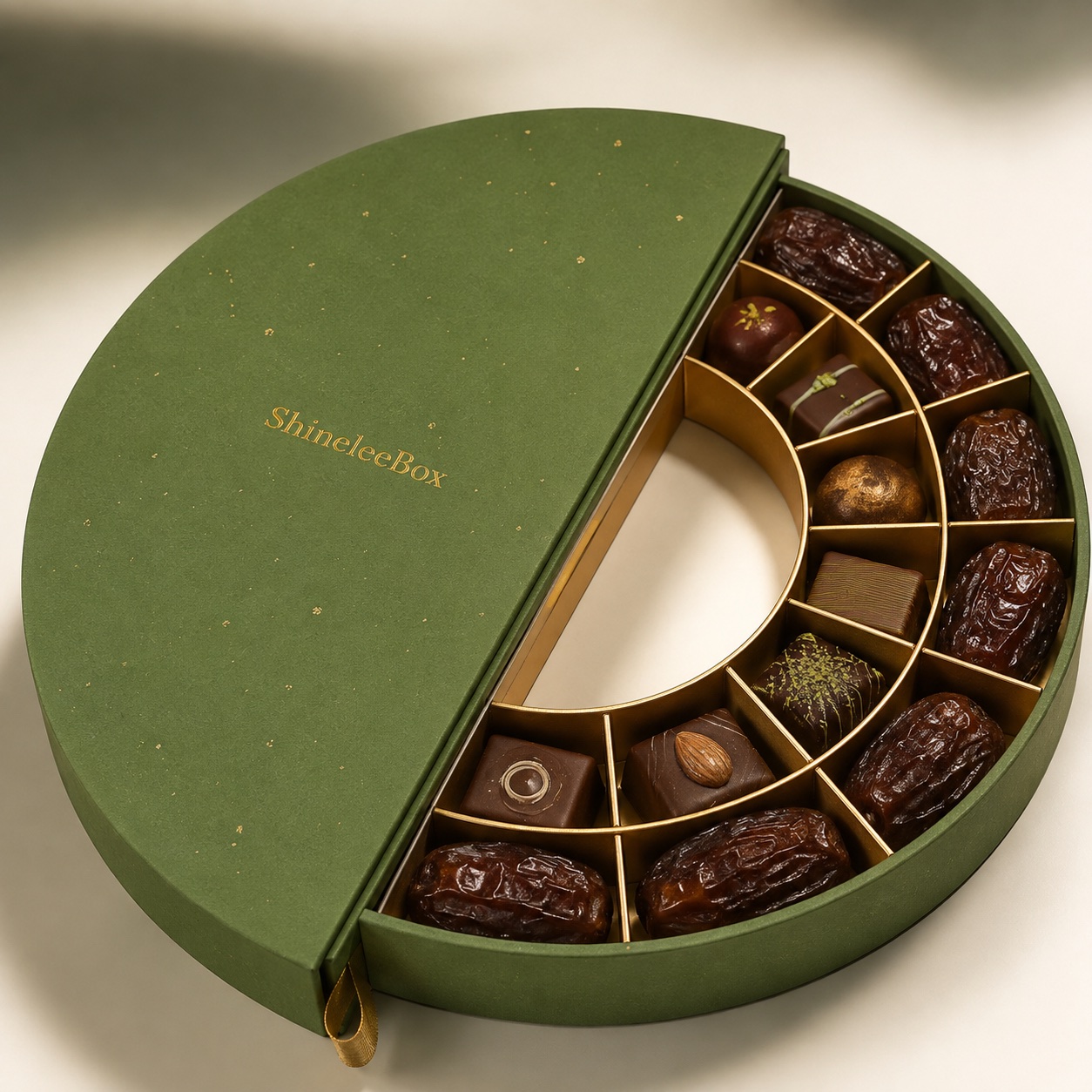 CS-007 half-moon dates gift box radial divider