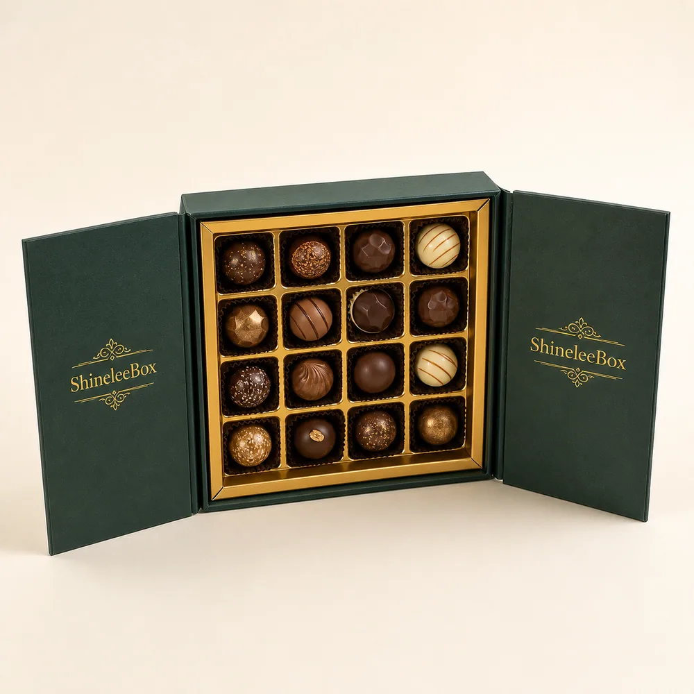 Luxury Double-Door Book-Style Chocolate Presentation Box by ShineleeBox