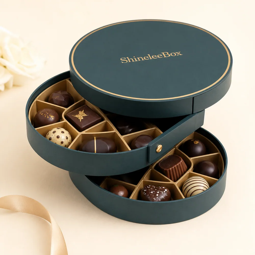 Two-Tier Rotating Chocolate Presentation Box by ShineleeBox