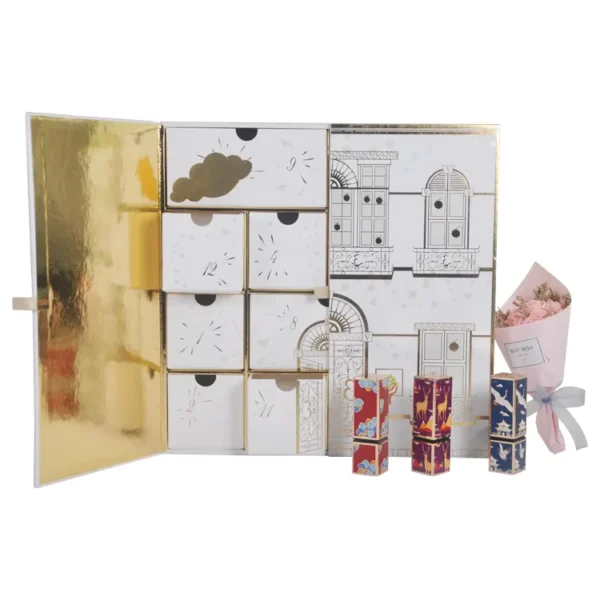 Advent Calendar Box Cardboard Low MOQ Customized Advent Calendar Cosmetic Packaging Box-5