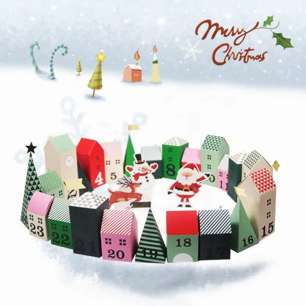 DIY Advent Calendar Box Design Advent Calendar House Boxadvent Calendar Box-1