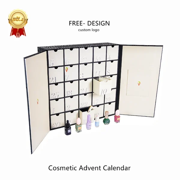 Empty Advent Christmas Calendars Beauty/Cosmetic/Skincare Packaging Box Custom Advent Calendar For Girl-2