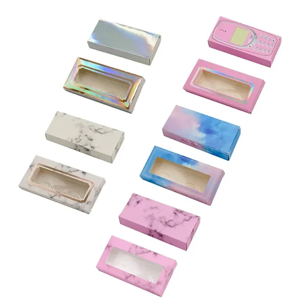 Affordable paper eyelash box pink eyelash box cosmetic packaging box custom logo packaging-6