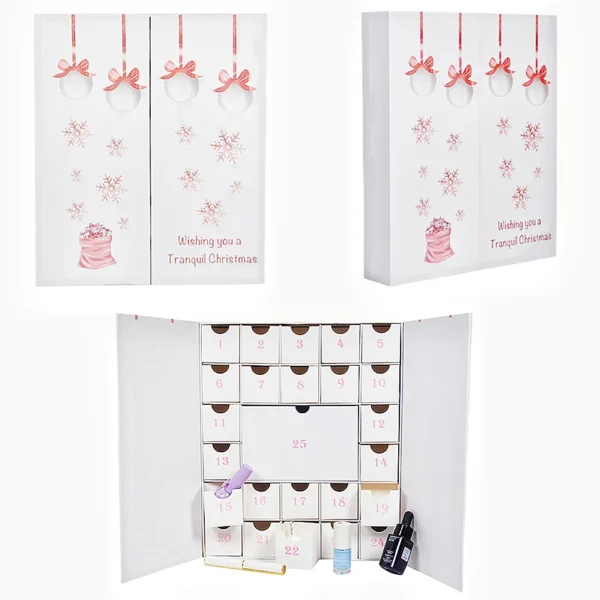 High end custom advent calendar felt luxury Gift Packaging Box custom Christmas Advent Calendar box-4