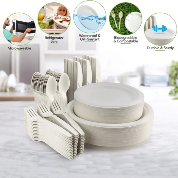 Customized Disposable Bagasse Tableware-5