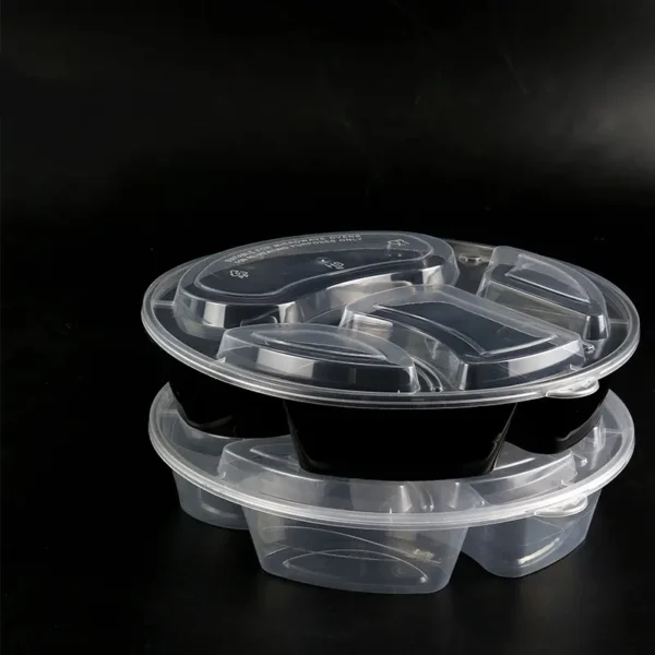 Disposable Round Lunch Box with PP Cover-6