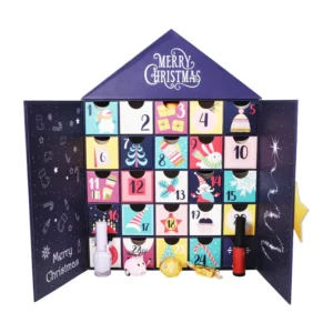 House shape advent calenda with double door-2