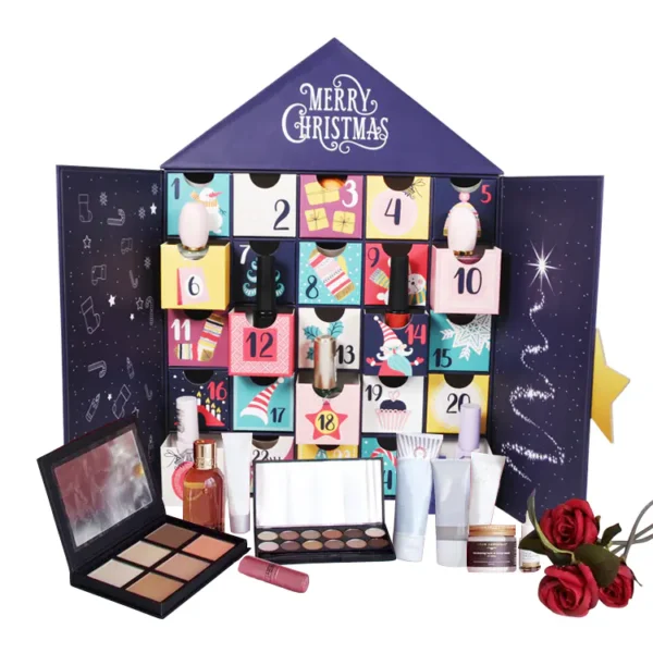 House shape advent calenda with double door-8