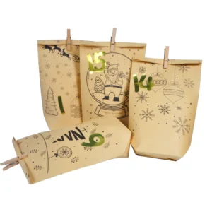 DIY Christmas Paper Bag Set (Yellow)-1