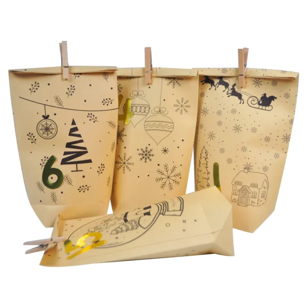 DIY Christmas Paper Bag Set (Yellow)-3