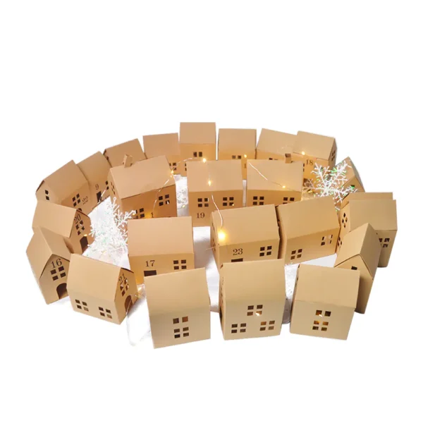 DIY House Paper Box Advent Calendar-4