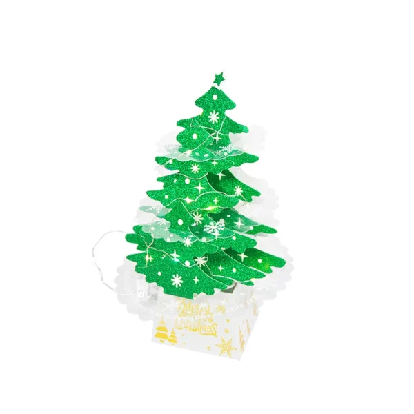 Mini Desktop Paper Christmas Tree Ornaments-3