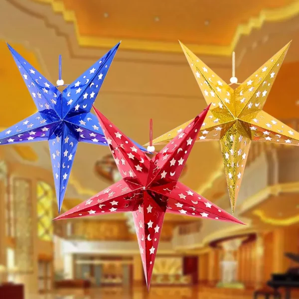 Origami Christmas Star Lantern Decoration-4