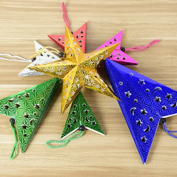 Origami Christmas Star Lantern Decoration-5