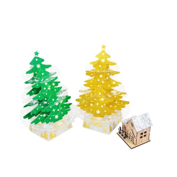 Mini Desktop Paper Christmas Tree Ornaments-1