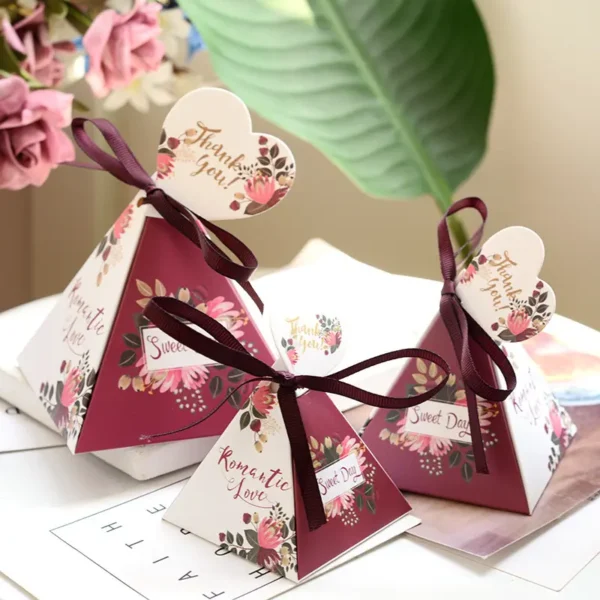 Square Pyramid Chocolate Paper Gift Box-3