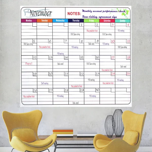 Whiteboard Calendar Rewards Chart Board-6