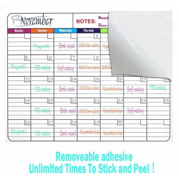 Whiteboard Calendar Rewards Chart Board-1