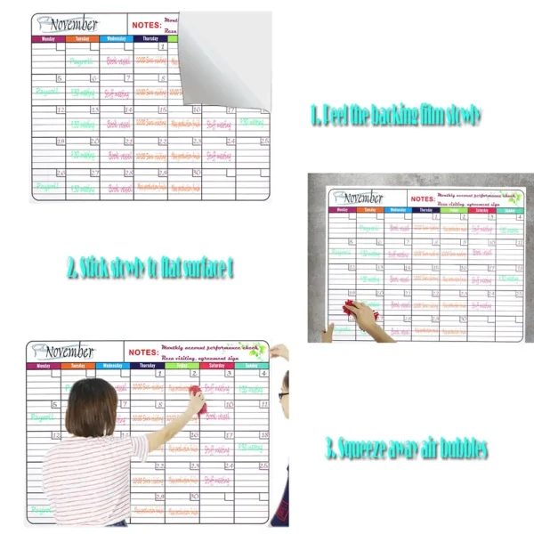 Whiteboard Calendar Rewards Chart Board-2