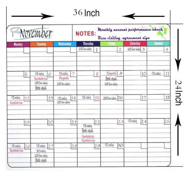 Whiteboard Calendar Rewards Chart Board-4