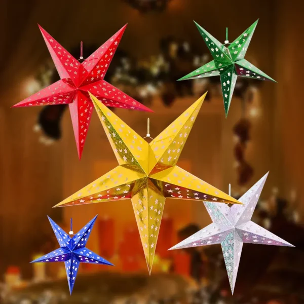 Origami Christmas Star Lantern Decoration-6