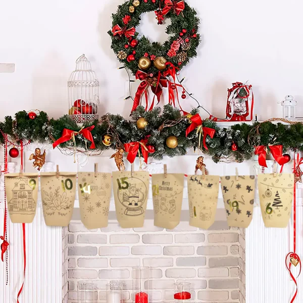 DIY Christmas Paper Bag Set (Yellow)-11